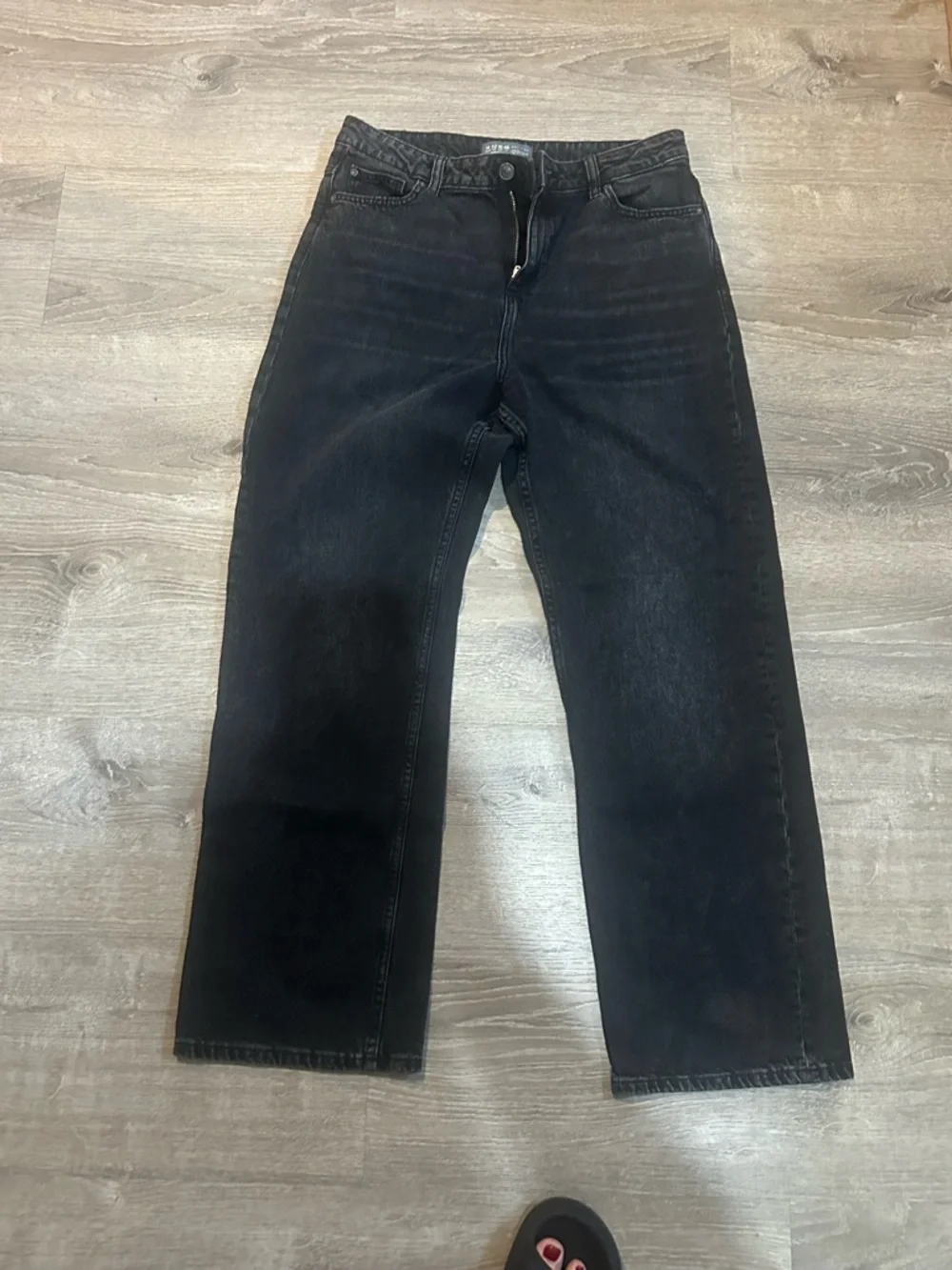 Primark Black Straight Leg‎ Jeans Women’s Size 10 High Rise Classic Dark Denim